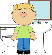 in the bathroom